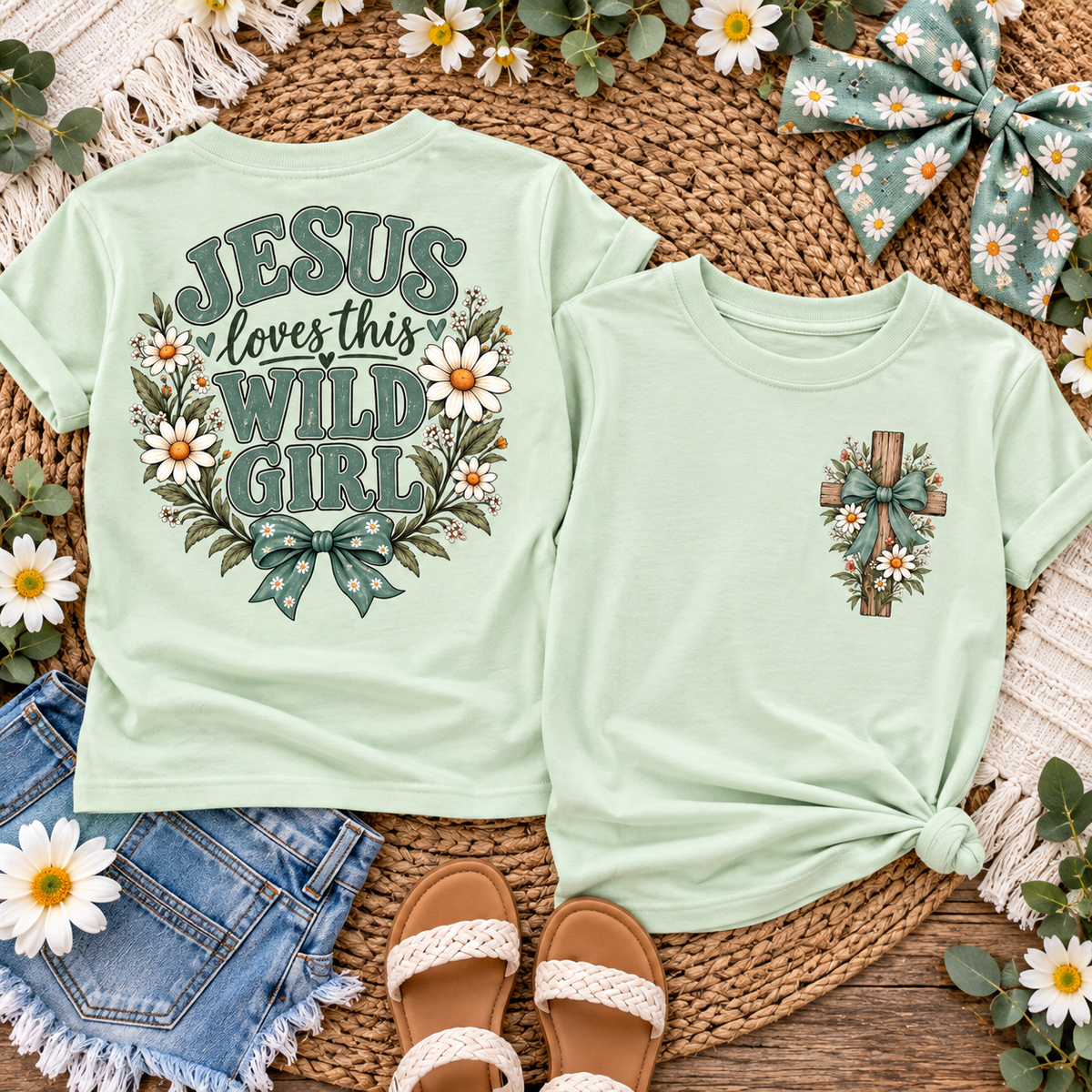 Jesus Loves This Wild Girl Christian Toddler Graphic Tee