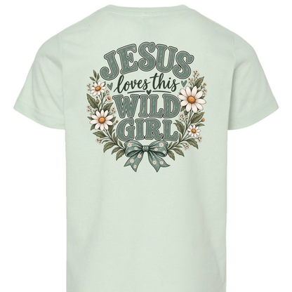 Jesus Loves This Wild Girl Christian Toddler Graphic Tee