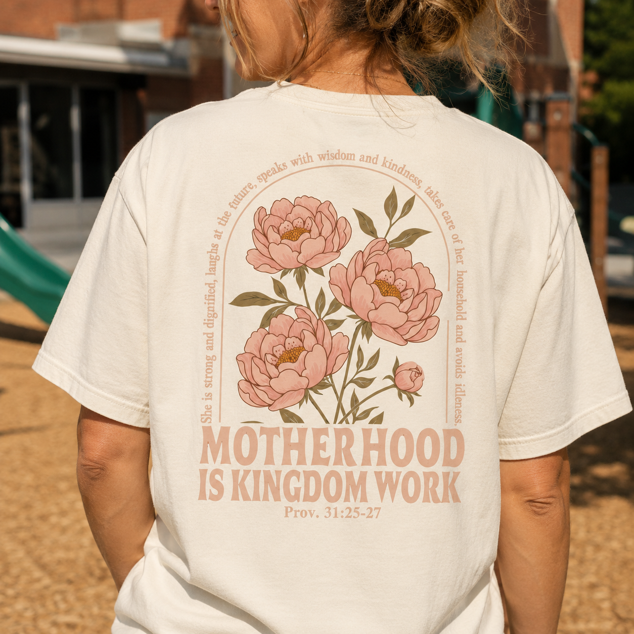 Motherhood Is Kingdom Work Comfort Colors Tee