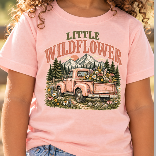 Little Wildflower Vintage Truck Toddler Graphic Tee