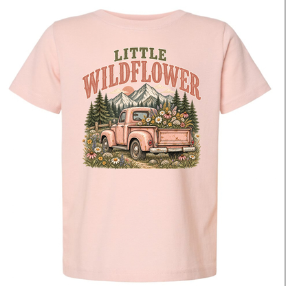 Little Wildflower Vintage Truck Toddler Graphic Tee