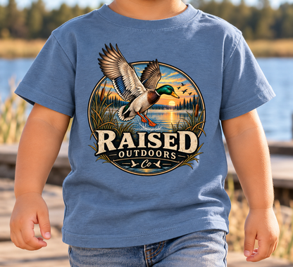 Kids Flying Mallard Duck Graphic Tee