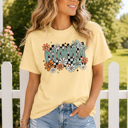 Groovy Checkered Mama Tee