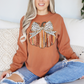 Striped Pumpkin with Polka Dot Bow Graphic Tee