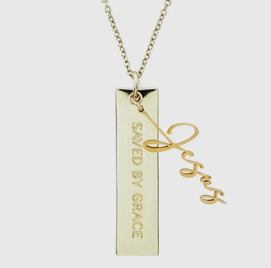 Saved By Grace Necklace Twice the Charm Boutique