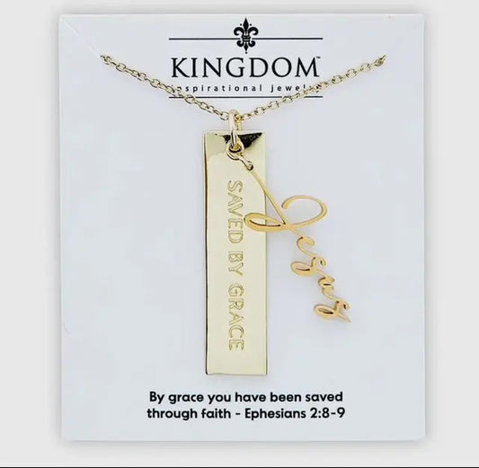 Saved By Grace Necklace Twice the Charm Boutique