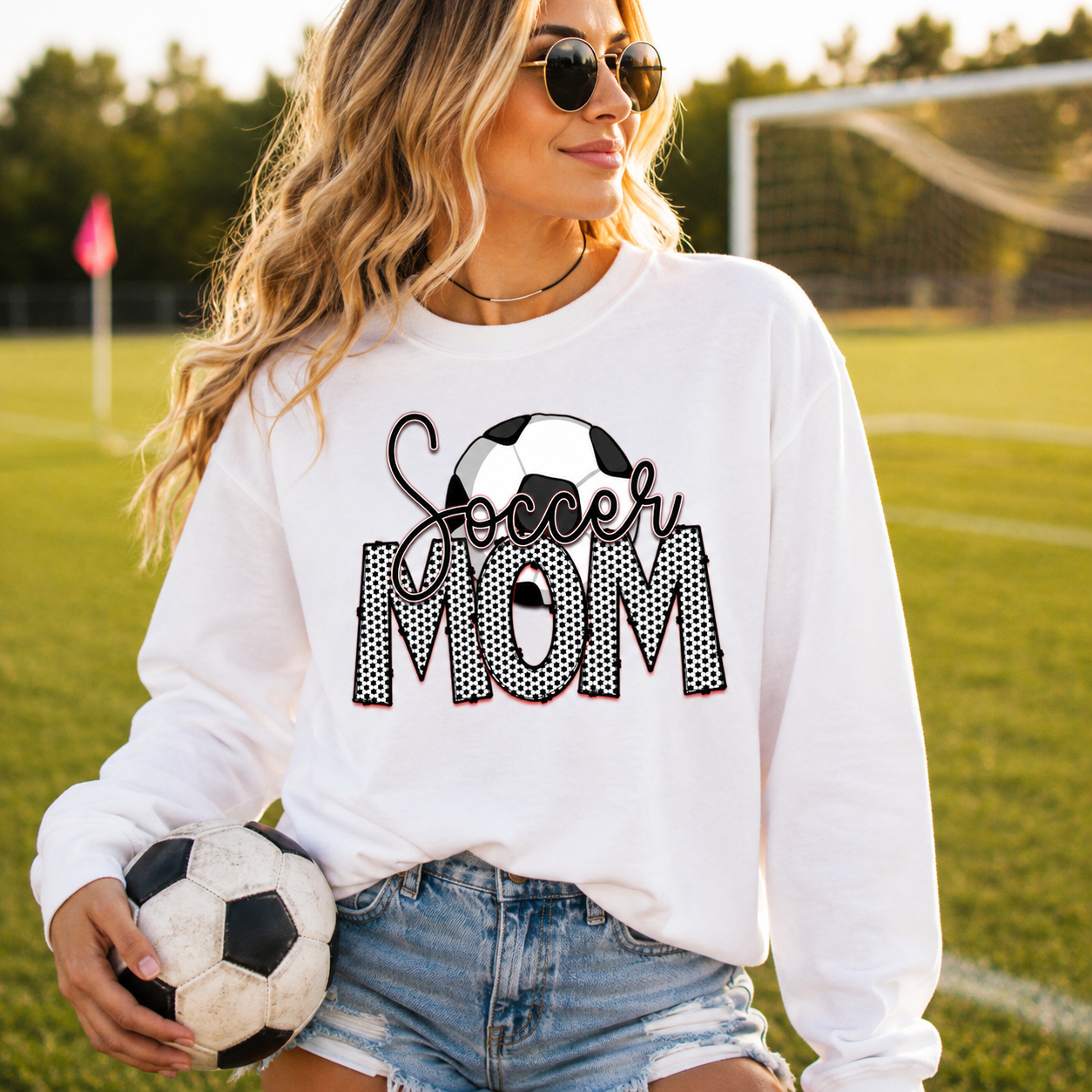 Soccer Mom Comfort Colors Long Sleeve Tee