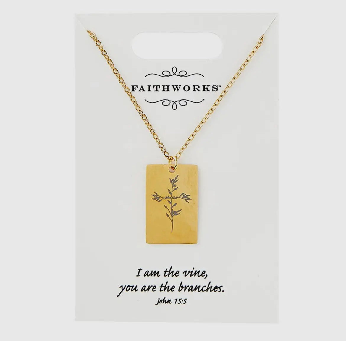 Square Vine Gold Necklace