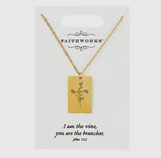 Square Vine Gold Necklace Twice the Charm Boutique
