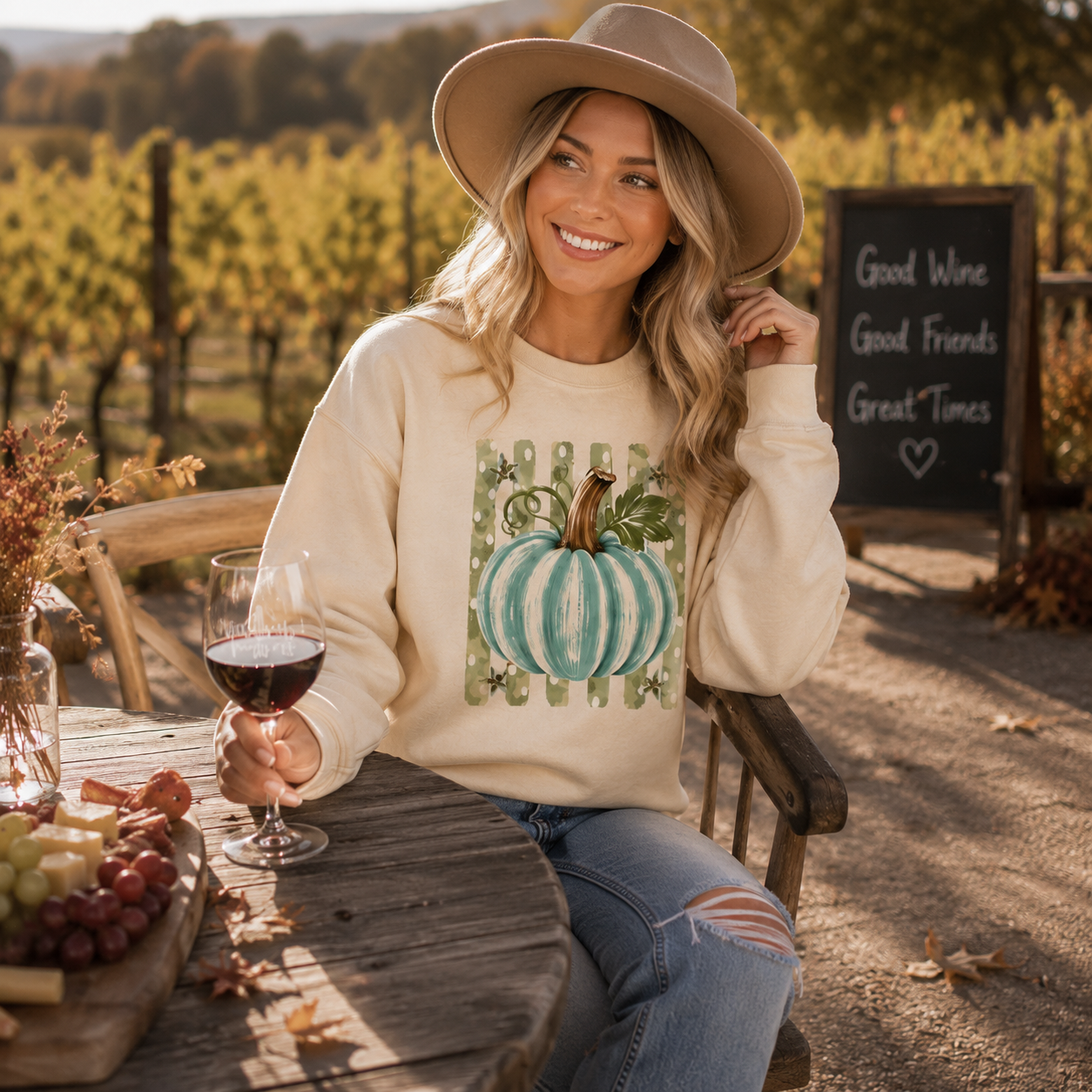 Stripe Pumpkin Tee
