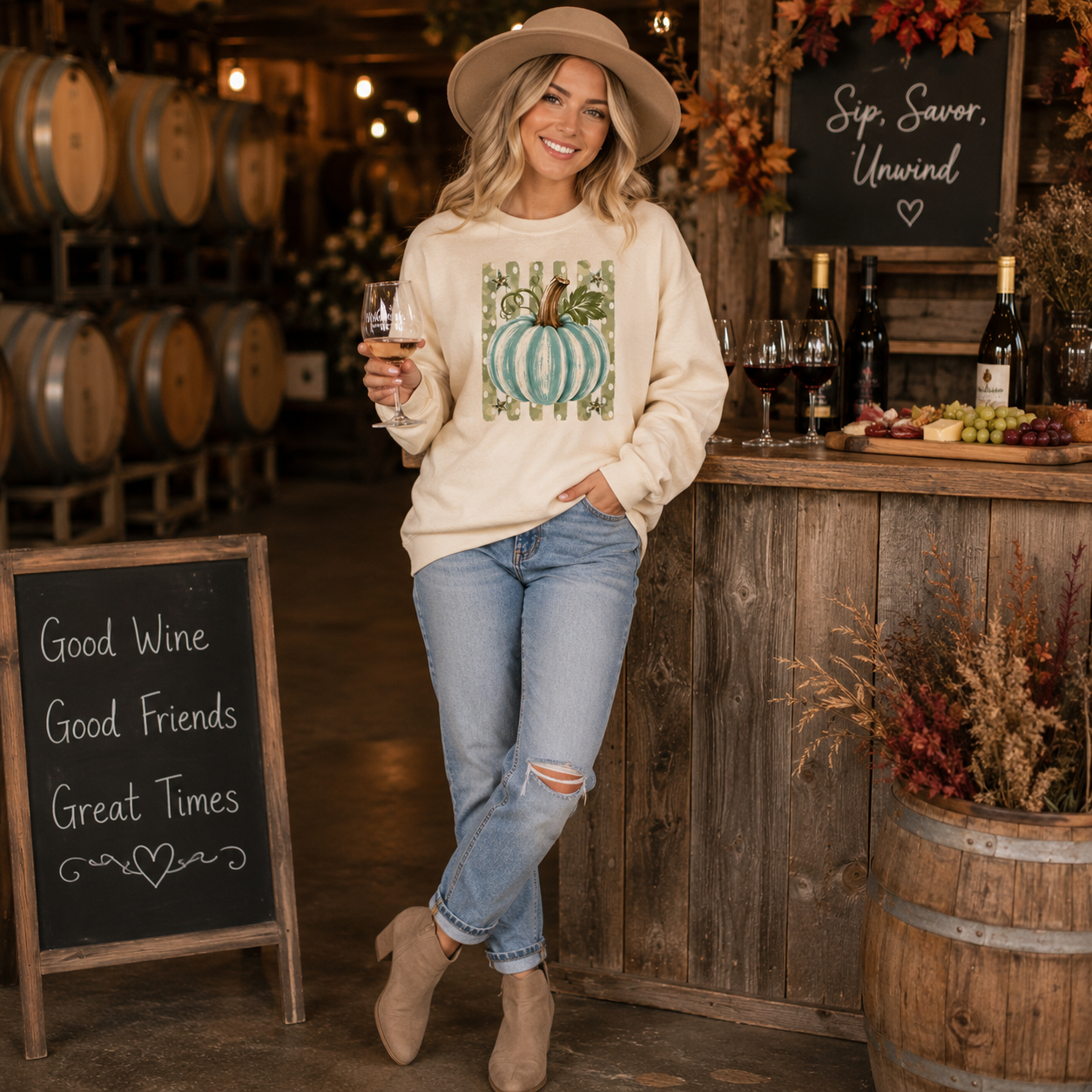 Stripe Pumpkin Tee