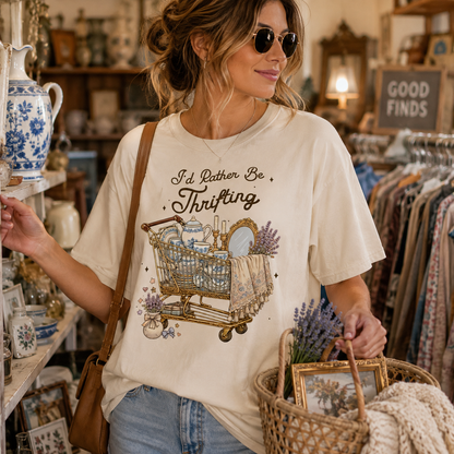 I’d Rather Be Thrifting Comfort Colors Tee
