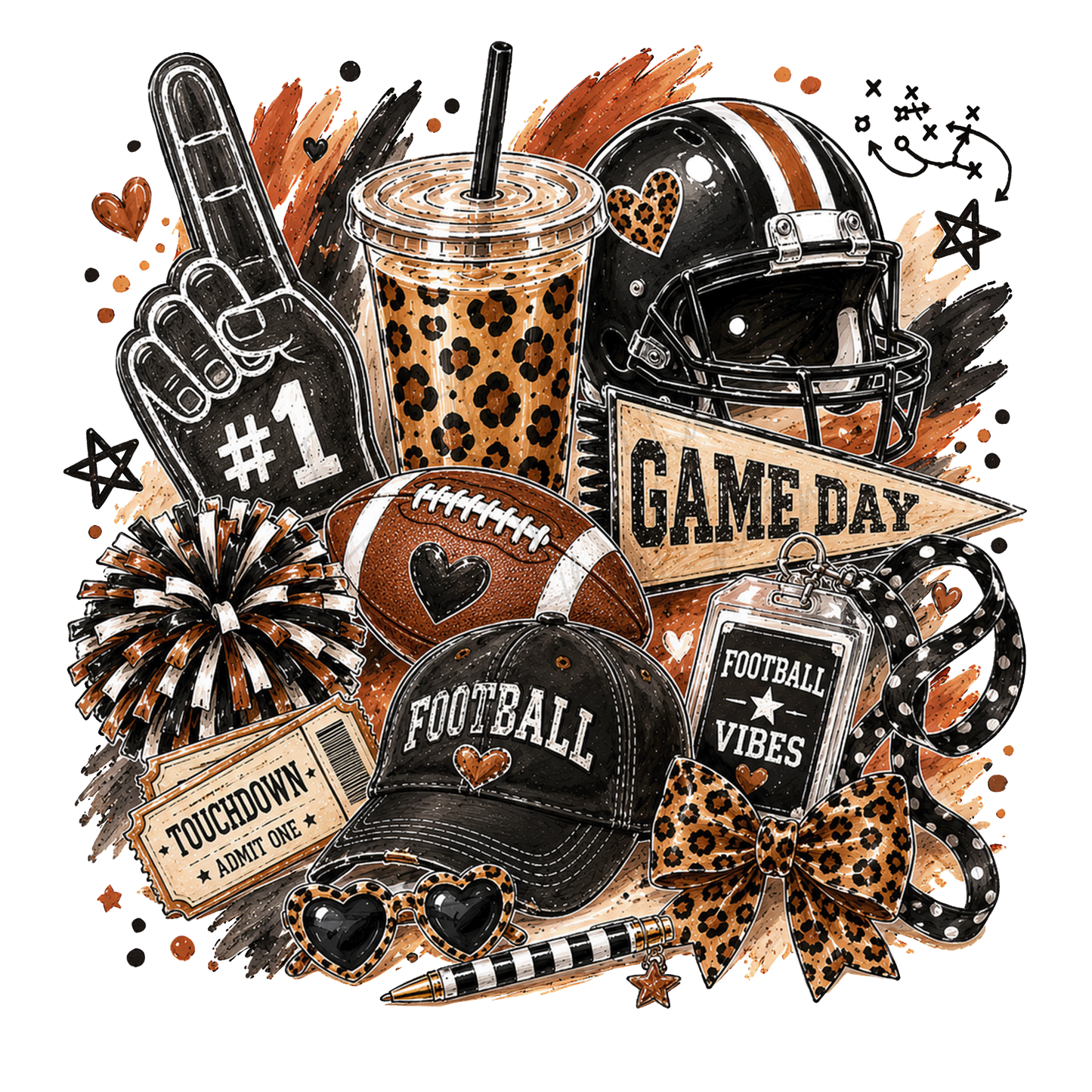 Football Collage Sweathshirt