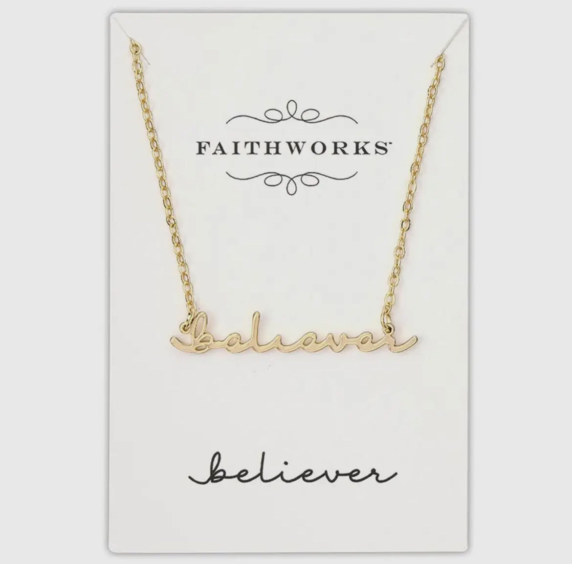 Believer Script Necklace