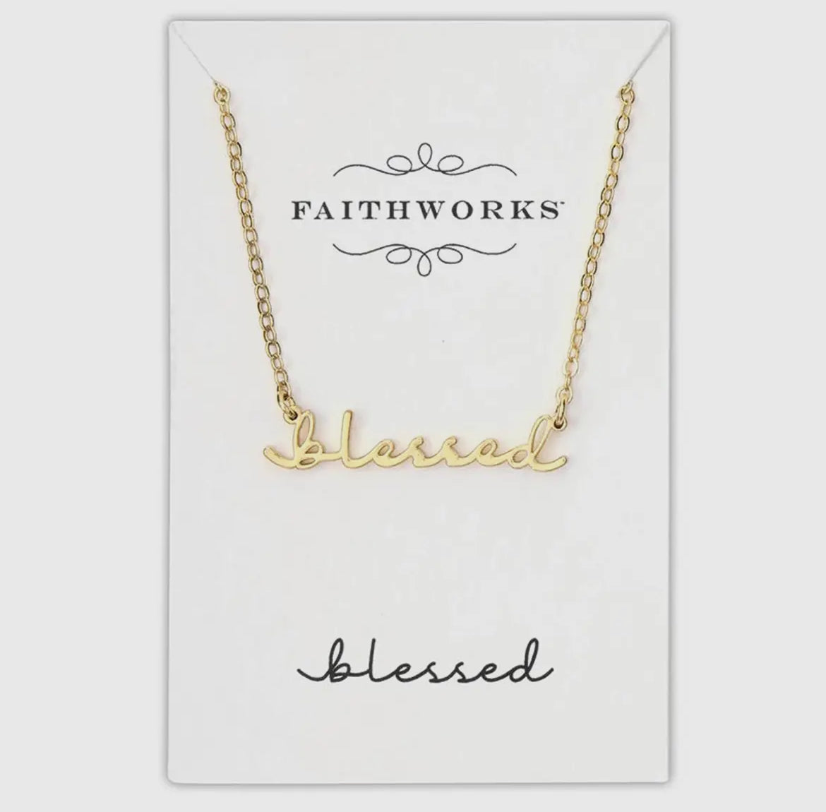 Blessed Script Necklace