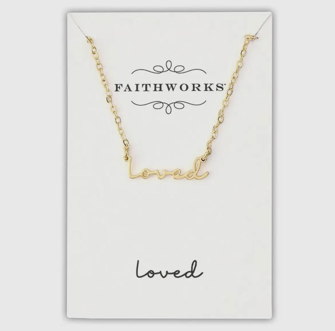 Loved Script Necklace