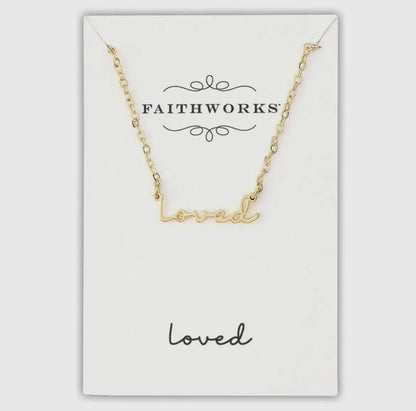 Loved Script Necklace