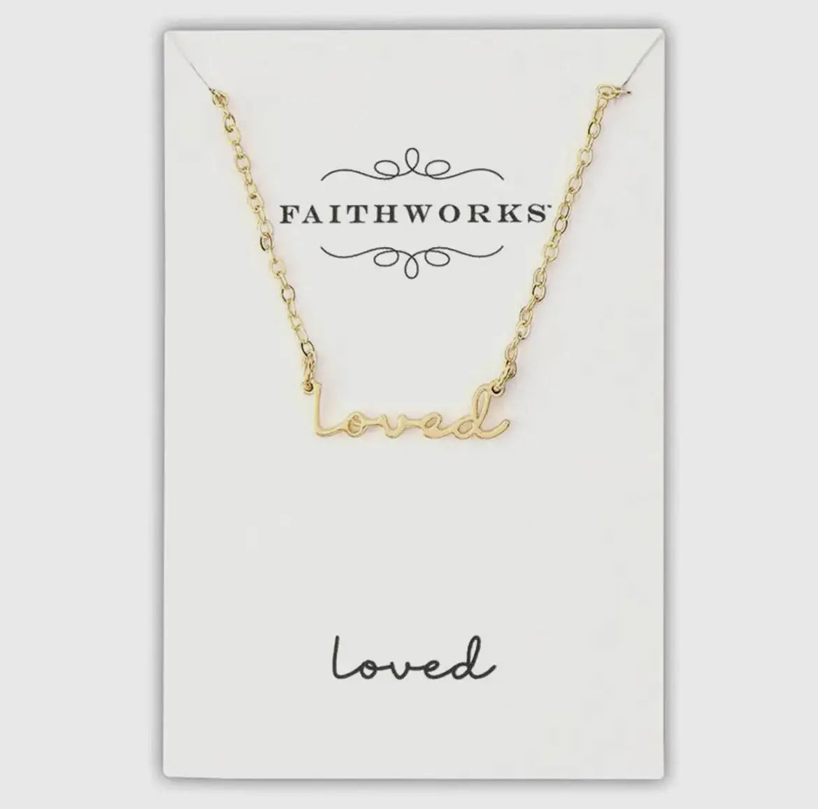Loved Script Necklace Twice the Charm Boutique