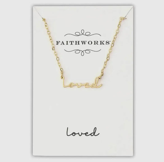 Loved Script Necklace Twice the Charm Boutique