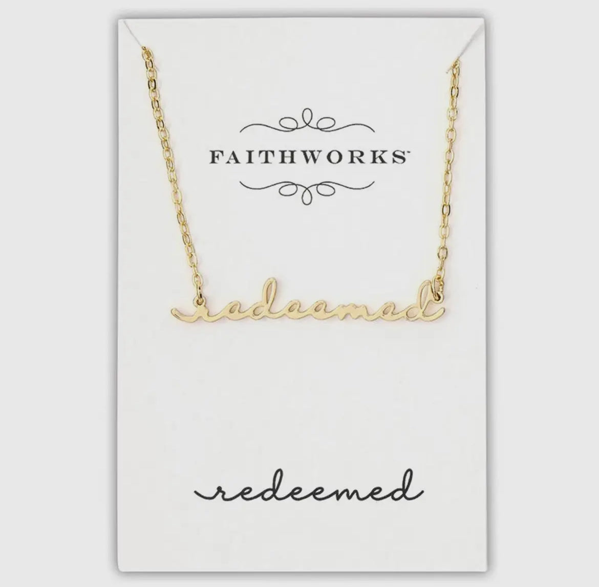 Redeemed Script Necklace