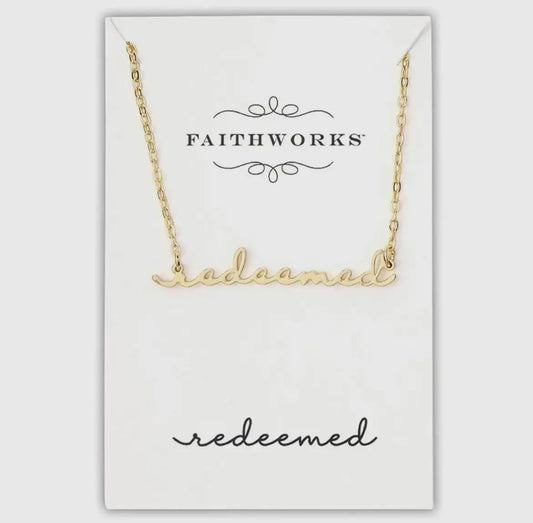 Redeemed Script Necklace Twice the Charm Boutique